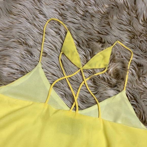 NWOT Yellow Spring Mini Dress - Picture 4 of 4